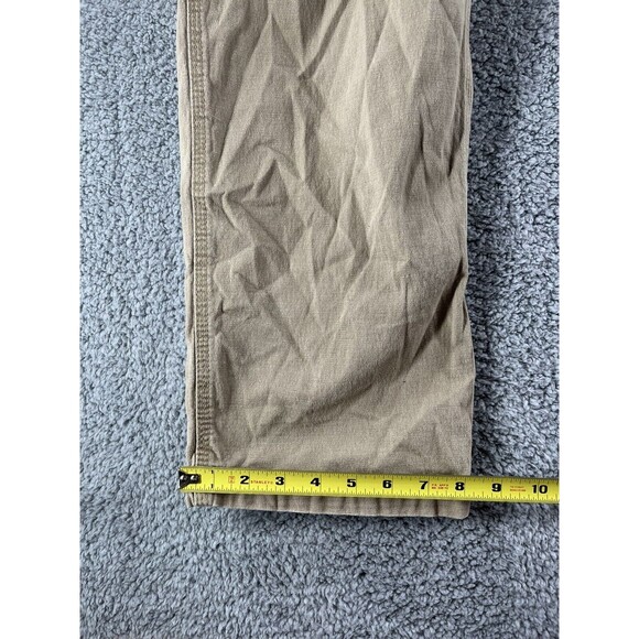 Carhartt Utility Carpenter Relaxed Fit Pants Mens 42x32 Tan Work Pockets Canvas - Picture 5 of 12
